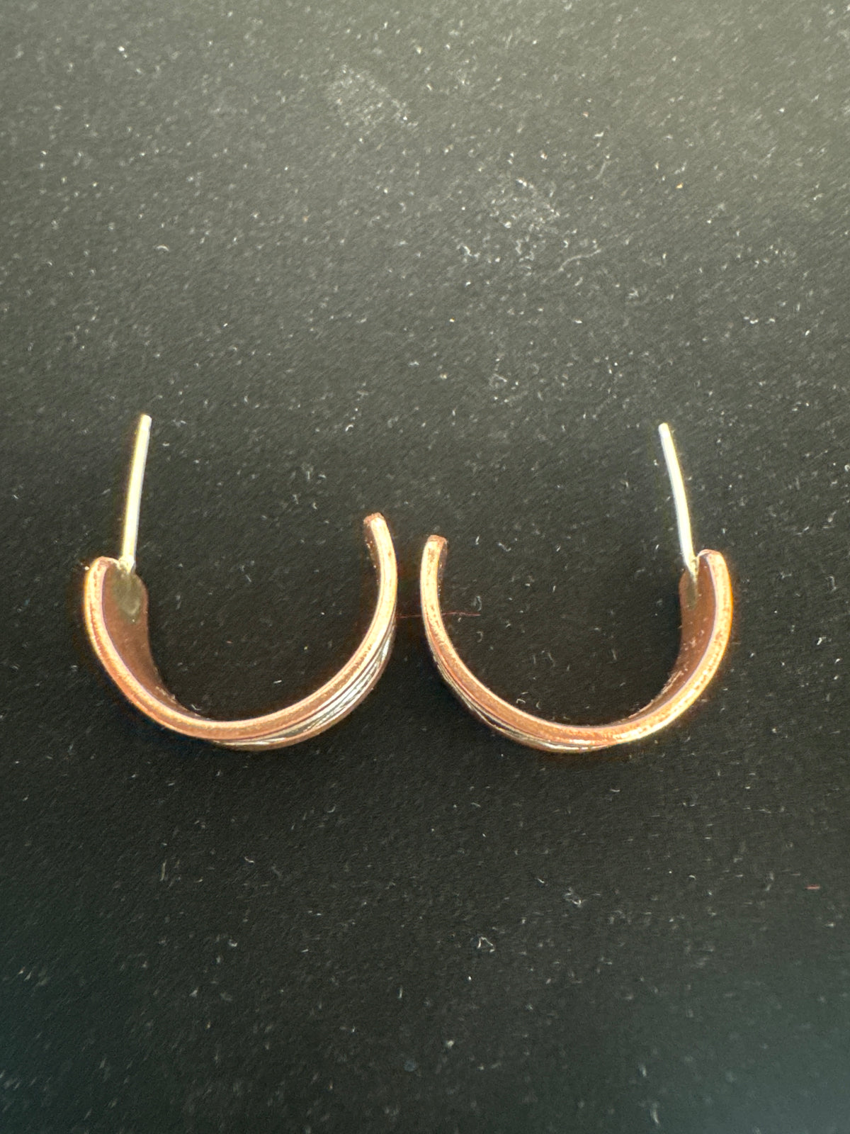 Copper and Silver Hoop Earrings