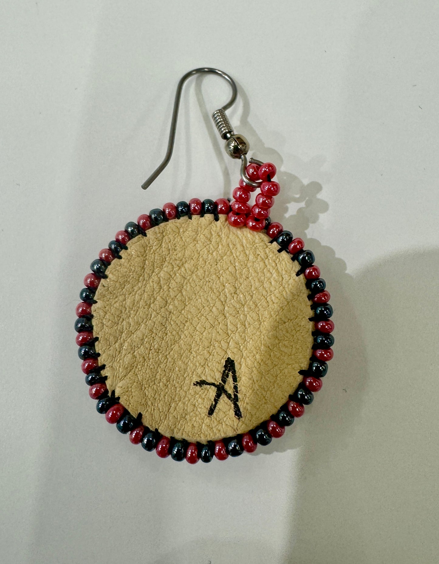 Beaded Crystal Round Earrings