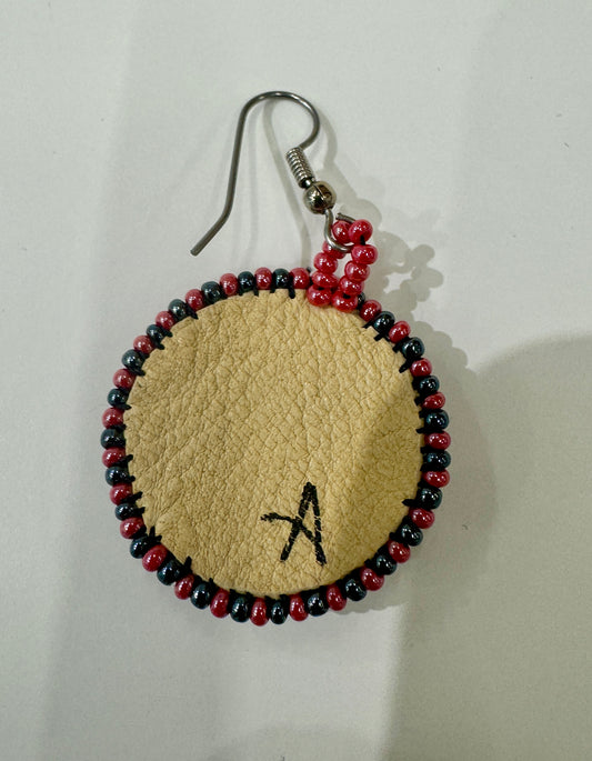 Beaded Crystal Round Earrings