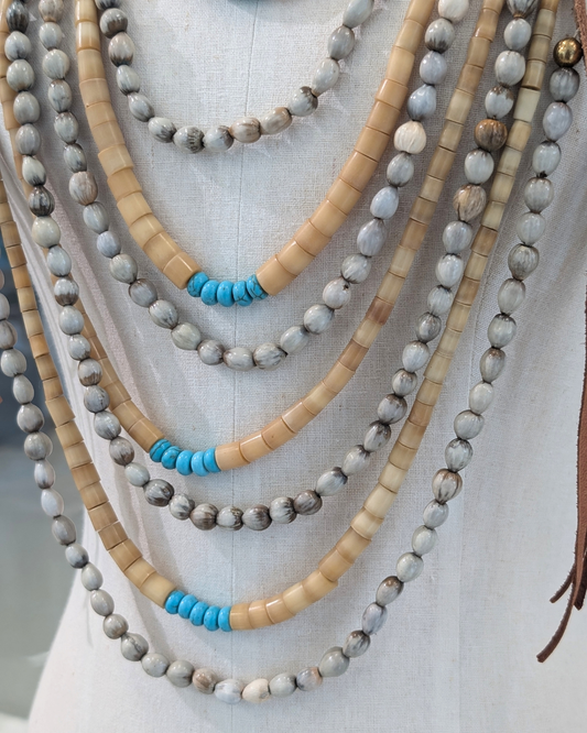 Shell & Seed Strand Necklace