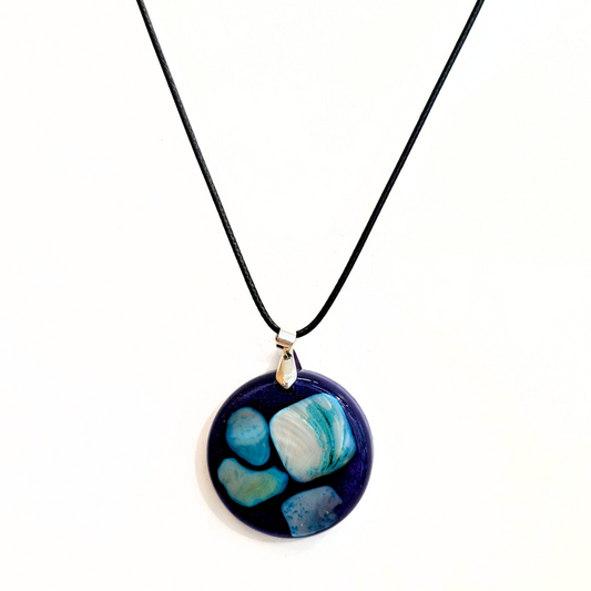 Ocean Rounds – Circular Resin Necklace