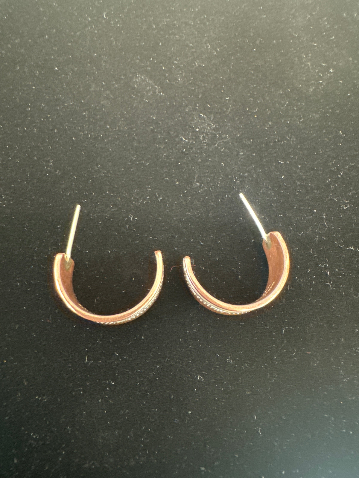 Copper and Silver Hoop Earrings