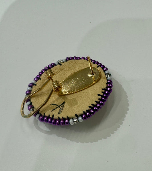 Beaded Oval Cryastal Post Earrings