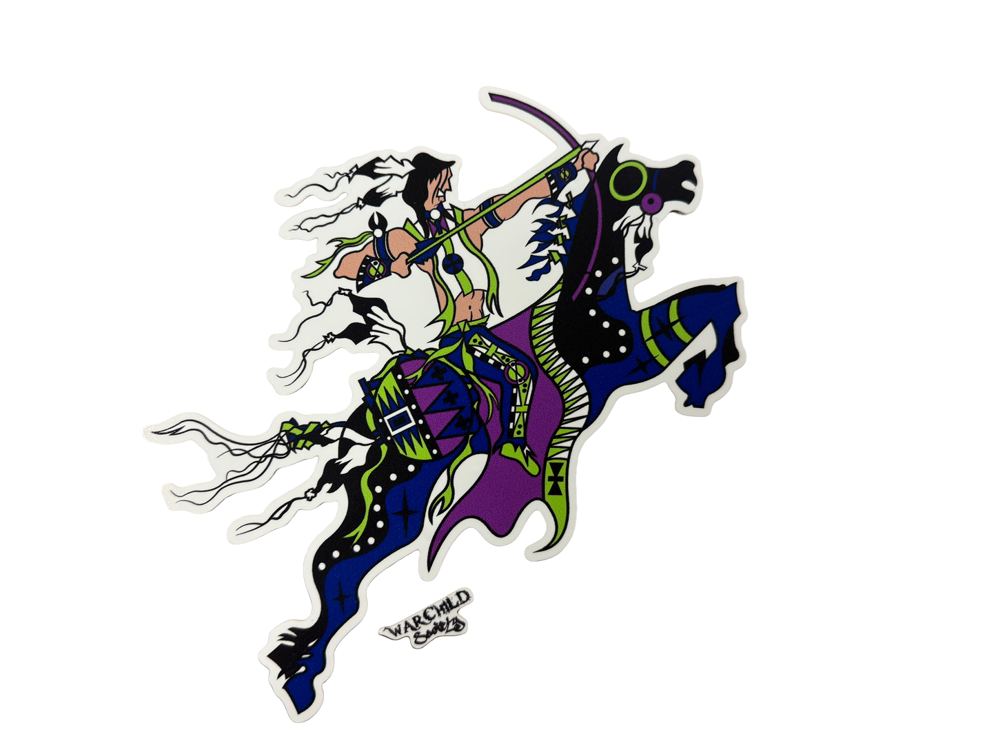 Blue Bow Warrior Vinyl Decal/Sticker