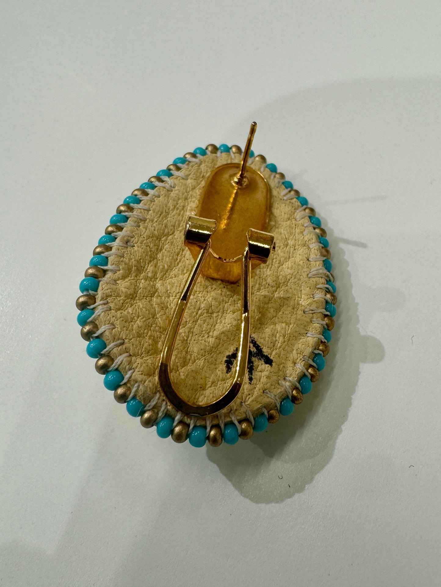 Beaded Crystal Teardrop Post Earrings