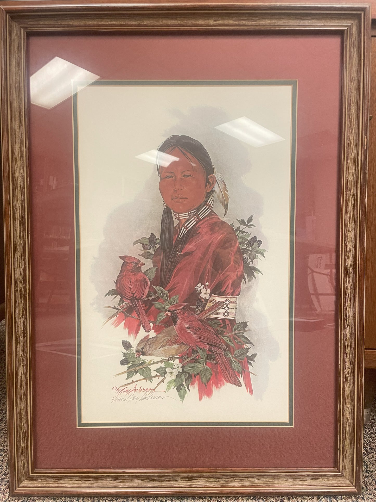 "Girl with Cardinals" by Troy Anderson