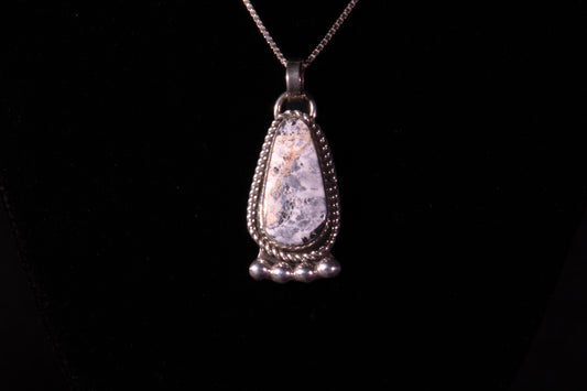 White Buffalo Necklace, Earring and Ring Set