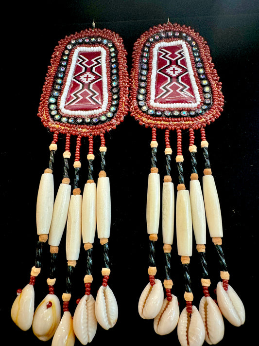 Bone, Shell, & Textile-Inspired Beaded Earrings