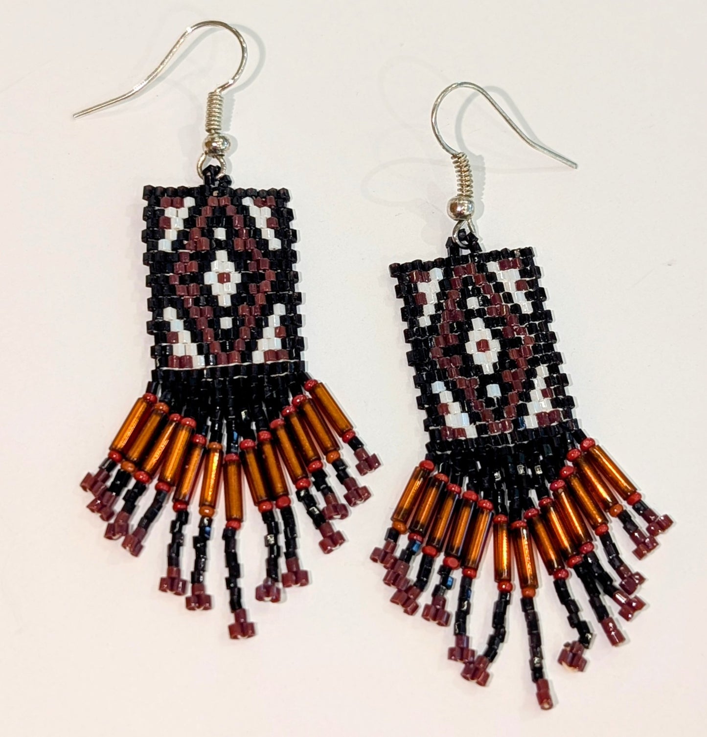 Square Brick Stitch Earrings