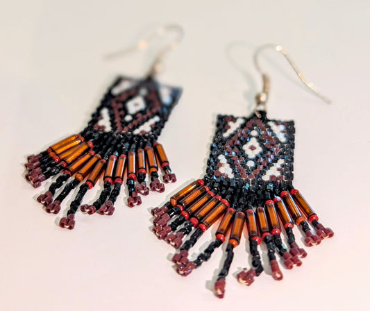 Square Brick Stitch Earrings