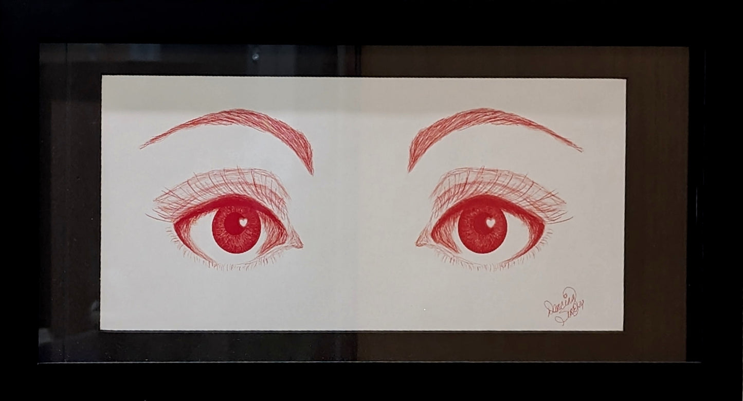 Eye of the Beholder (Red on White)