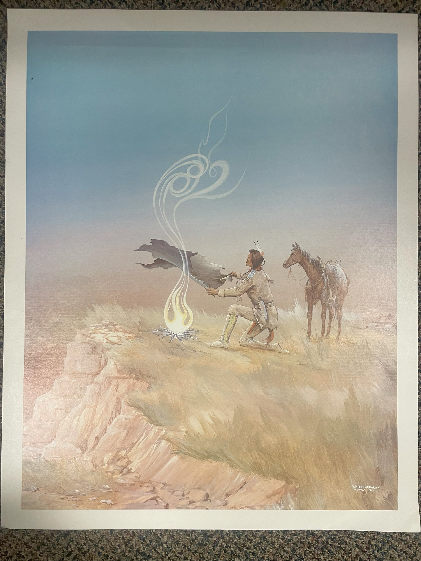 Untitled Poster Print by Bobby Hill (White Buffalo) - 1982