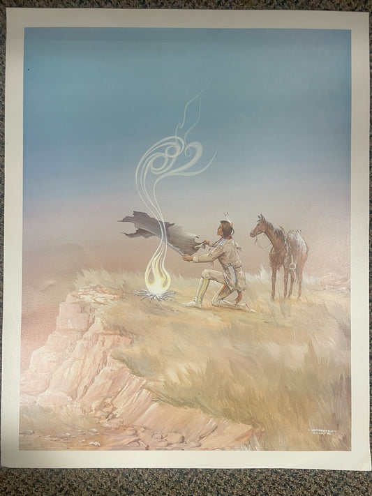 Untitled Poster Print by Bobby Hill (White Buffalo) - 1982