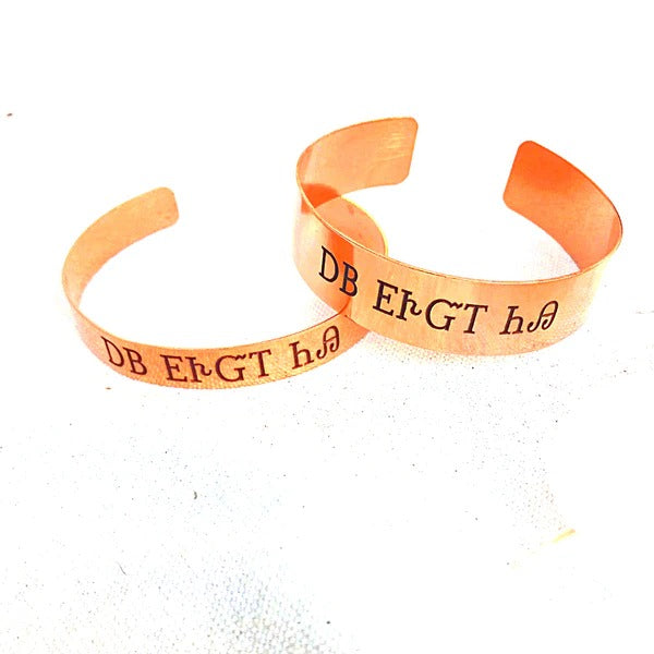 I Love You Louella Cuff In Cherokee Syllabary