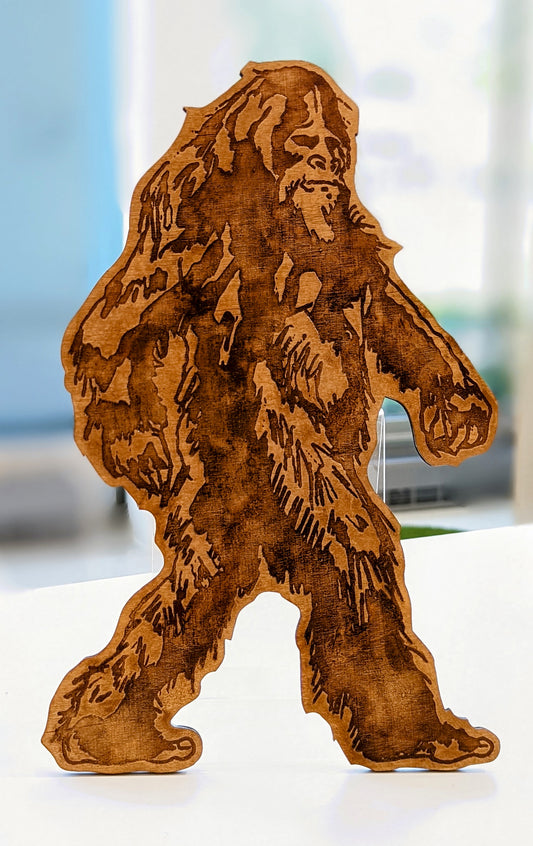 Laser Cut Wooden Bigfoot