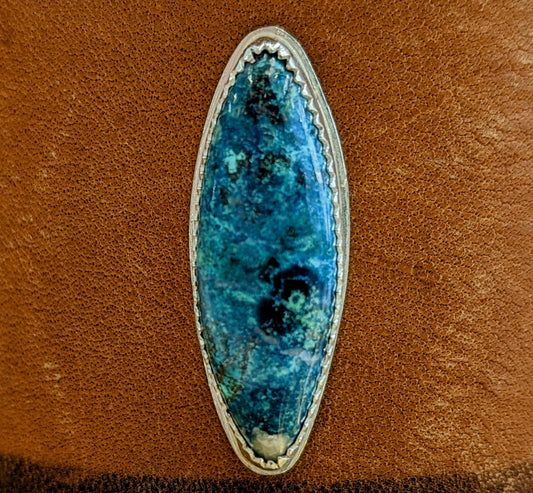 Leather Cuff with Turquoise Stone