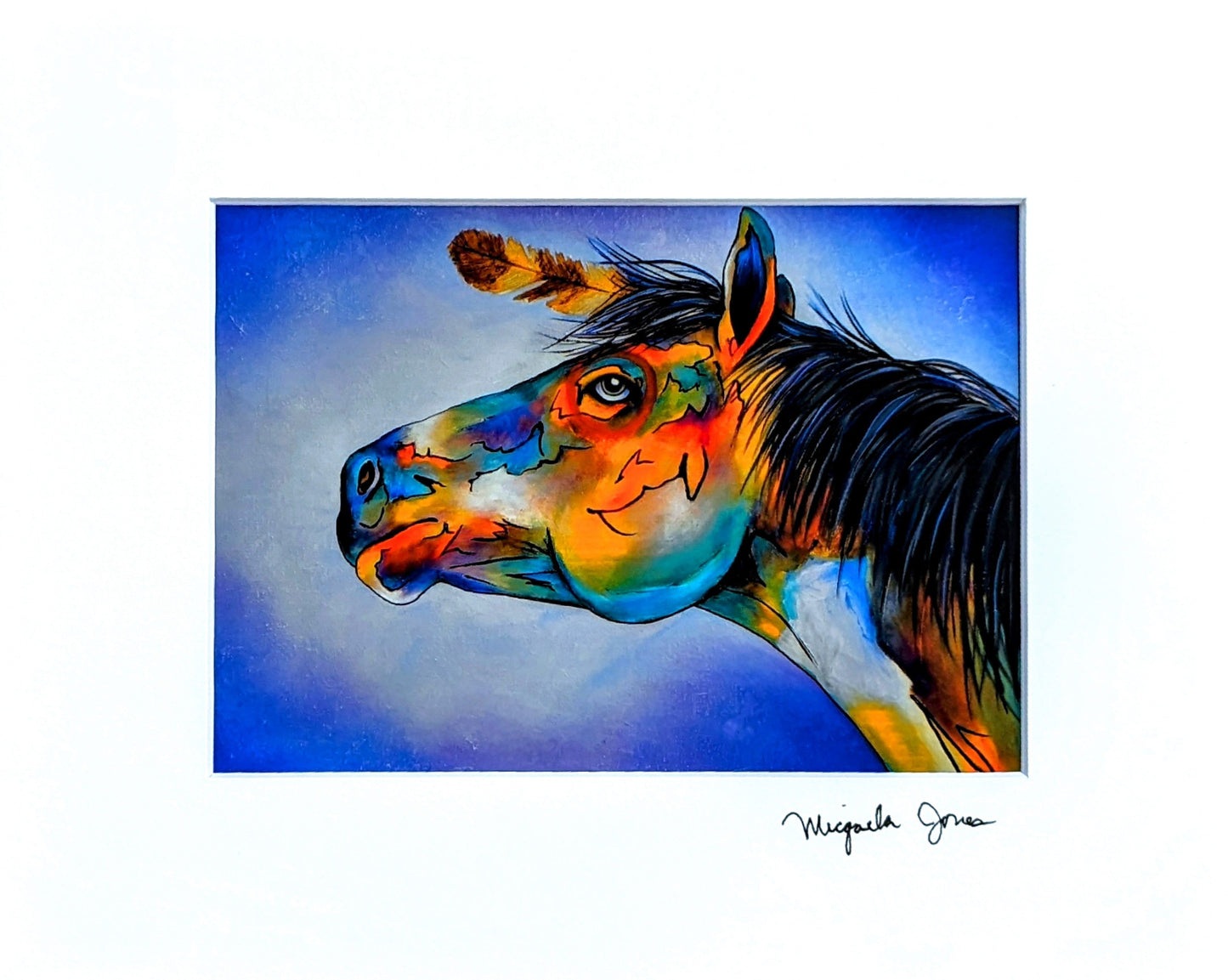 Chief Runningfishers War Pony Print