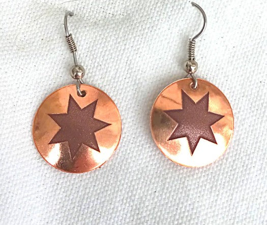 Cherokee Star Copper Earrings