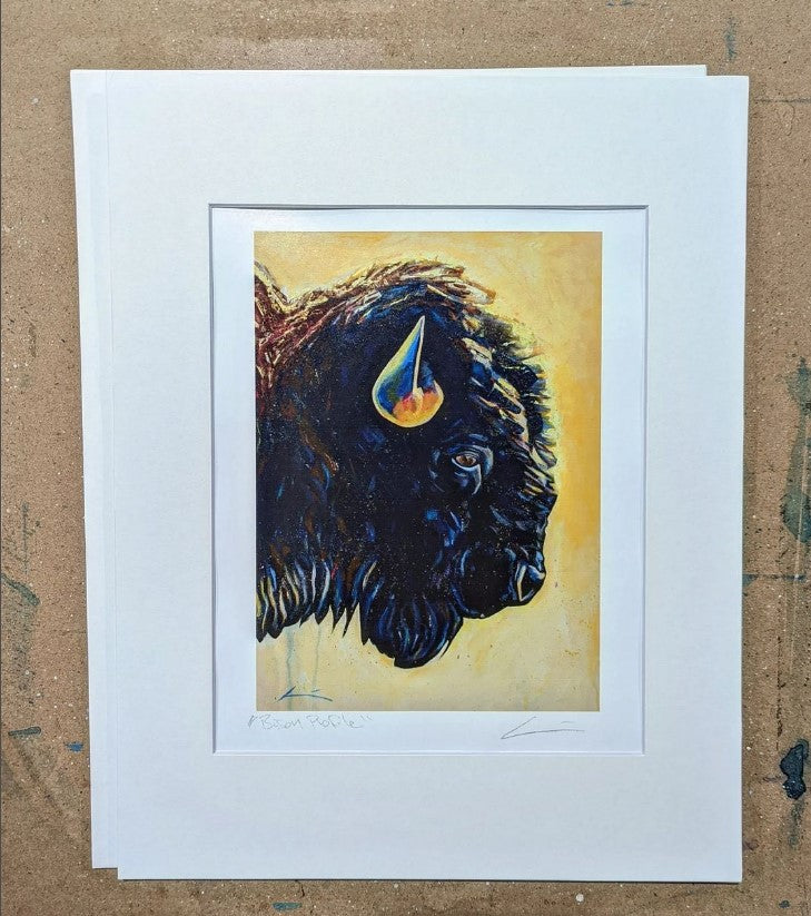 Bison Profile Print