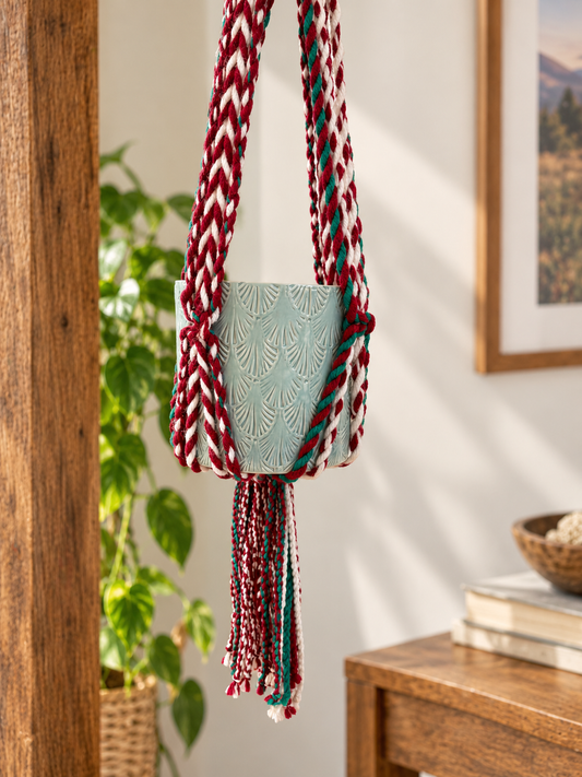 Woven Southwest Hanging Plant Holder