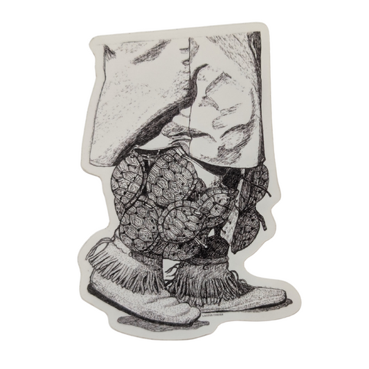 Stomp Dance Turtle Shaker Sticker