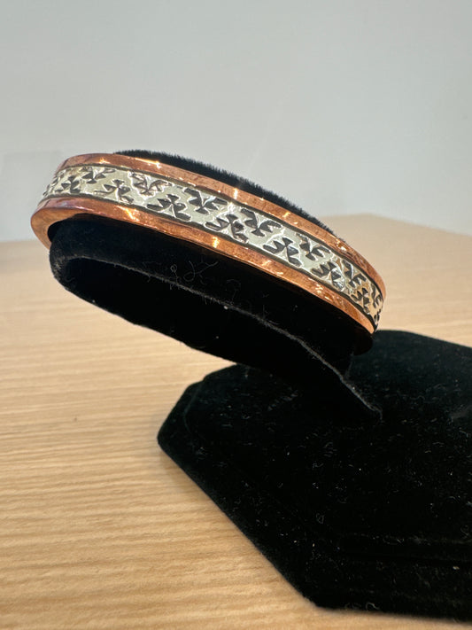 3/8" Copper and Silver Bracelet