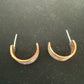 Copper and Silver Hoop Earrings