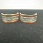Copper and Silver Hoop Earrings