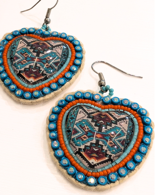 Heart Powwow Earrings