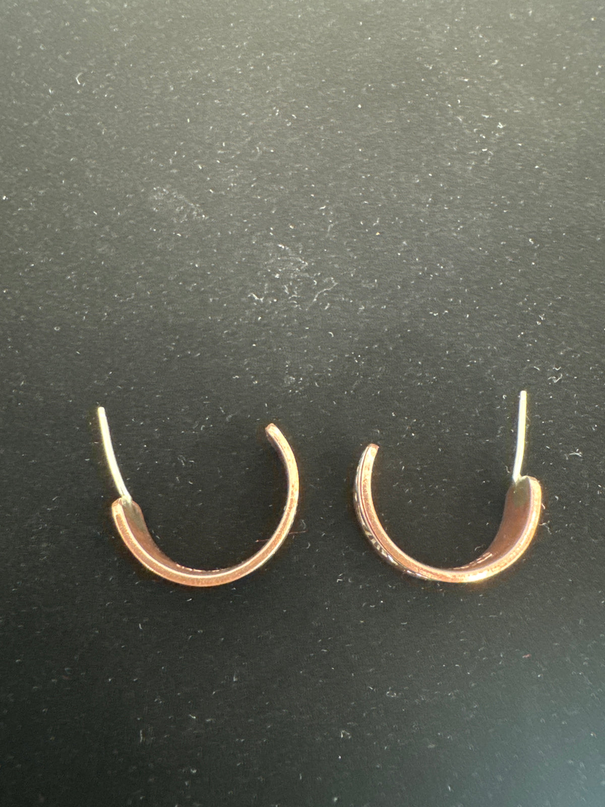Copper and Silver Hoop Earrings