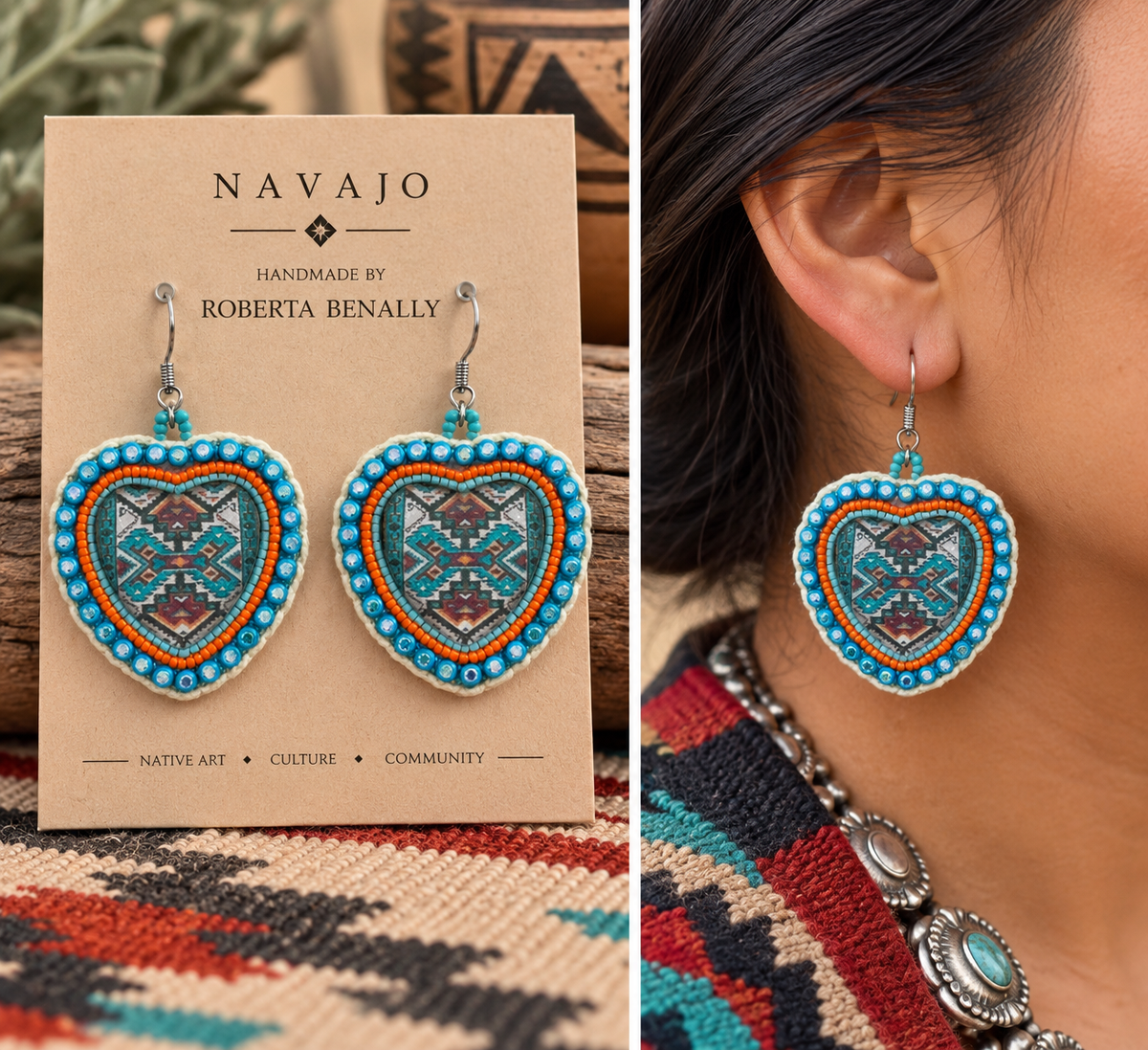 Heart Powwow Earrings