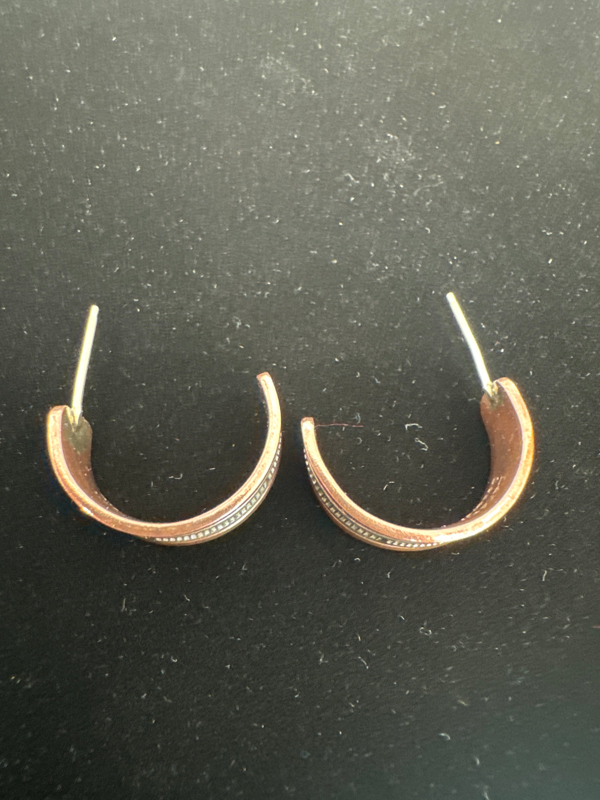 Copper and Silver Hoop Earrings