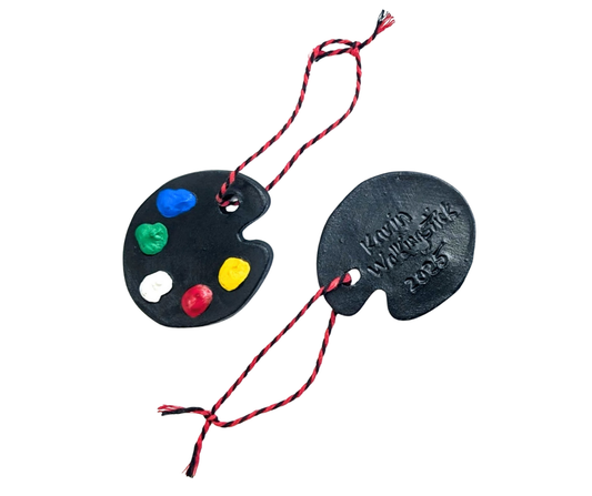 Ceramic Paint-Palette Ornaments
