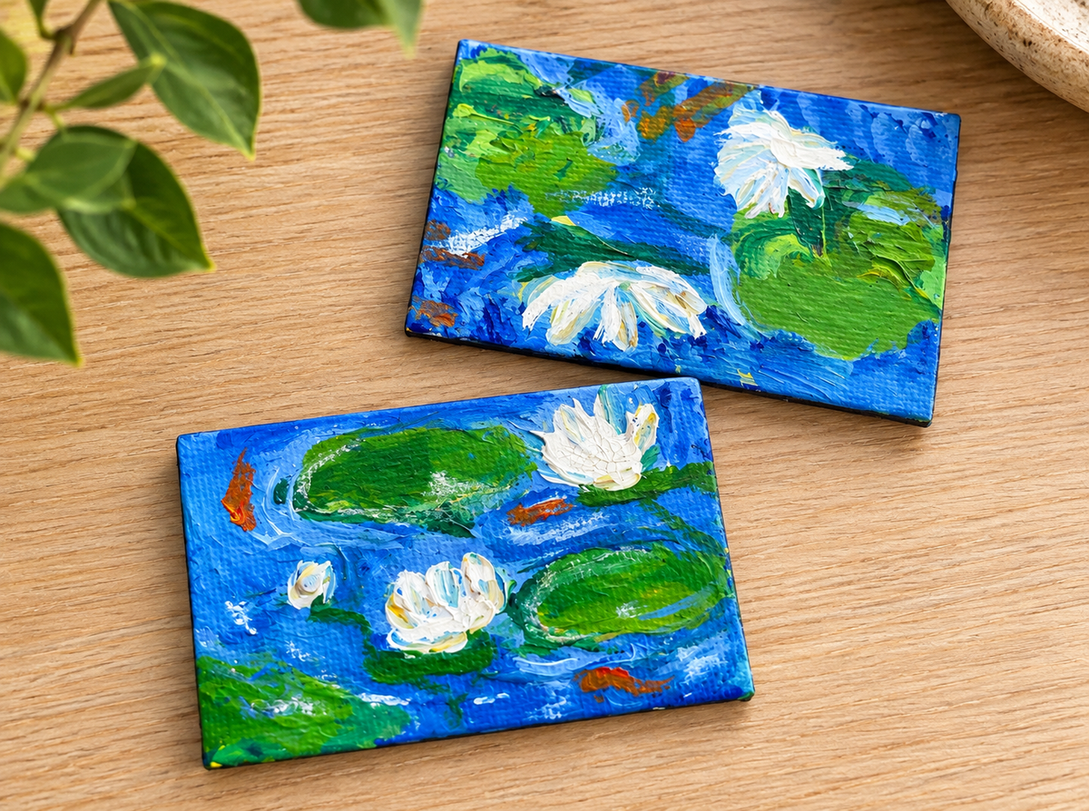 Original Acrylic "Water Lilies" Magnet