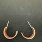 Copper and Silver Hoop Earrings