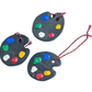 Ceramic Paint-Palette Ornaments