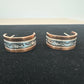 Copper and Silver Hoop Earrings