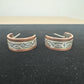 Copper and Silver Hoop Earrings