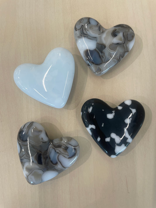 Glass Heart Magnets
