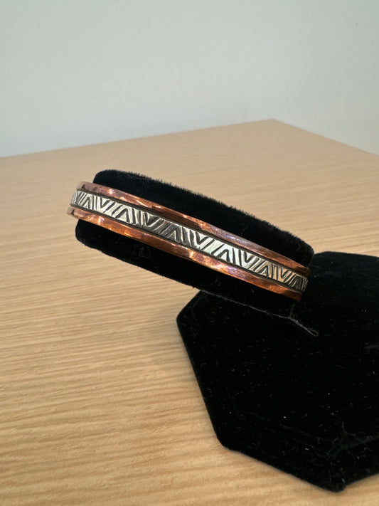 5/16" Copper and Silver Bracelet