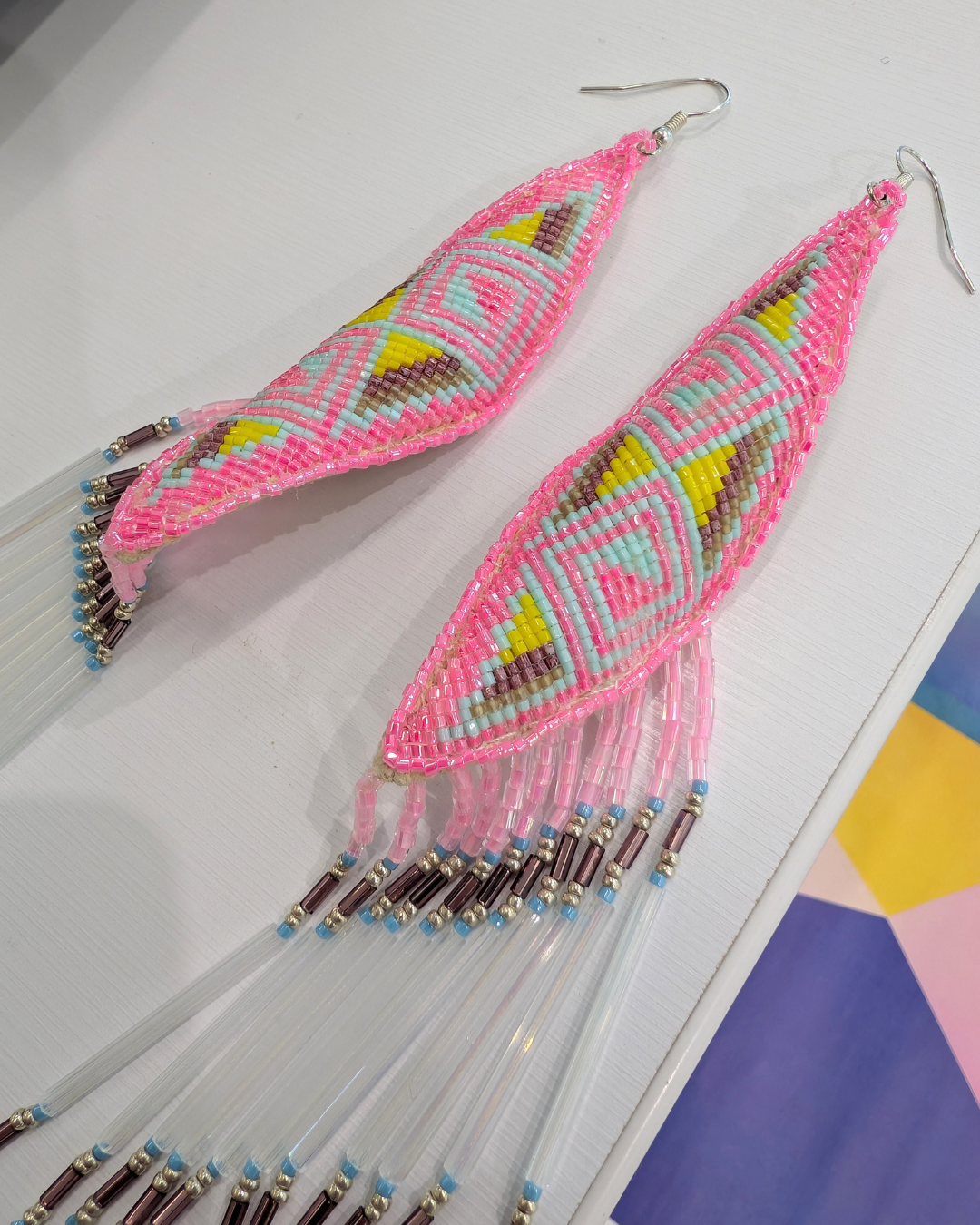 Diamond Navajo Fringe Earrings