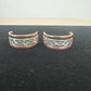 Copper and Silver Hoop Earrings