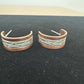 Copper and Silver Hoop Earrings