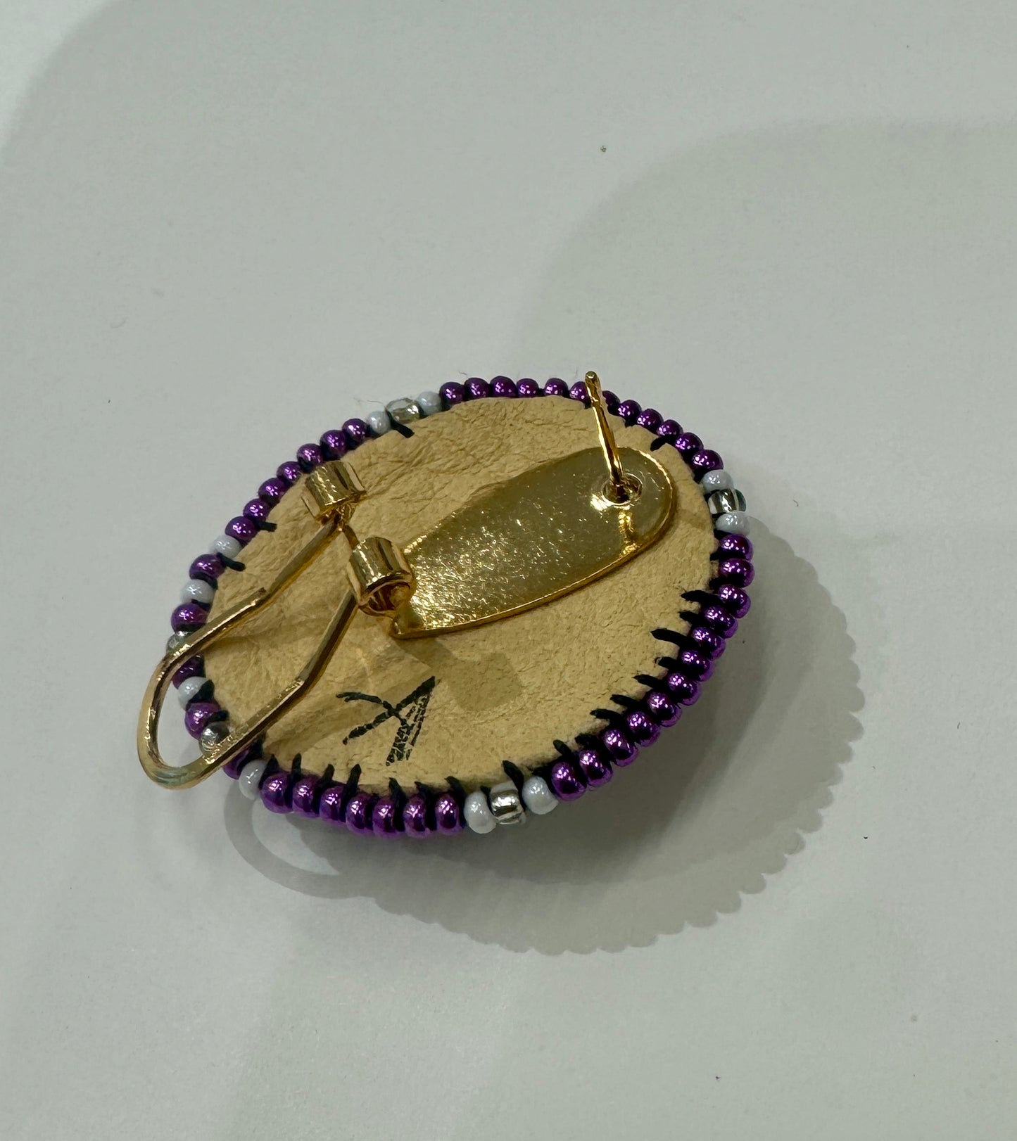 Beaded Oval Cryastal Post Earrings