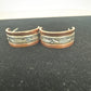 Copper and Silver Hoop Earrings