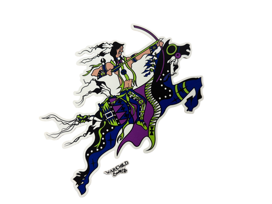 Blue Bow Warrior Vinyl Decal/Sticker