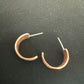 Copper and Silver Hoop Earrings