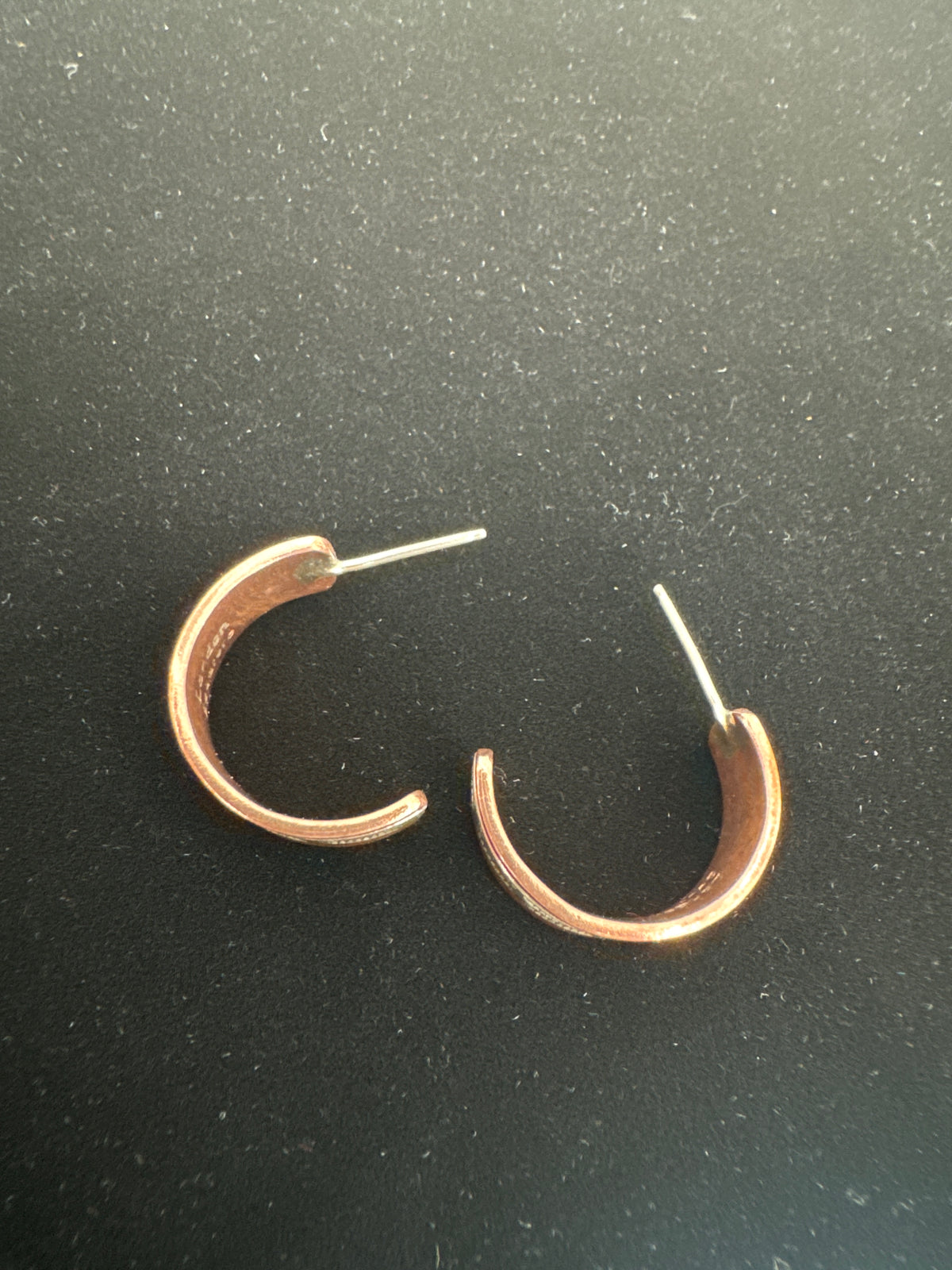 Copper and Silver Hoop Earrings