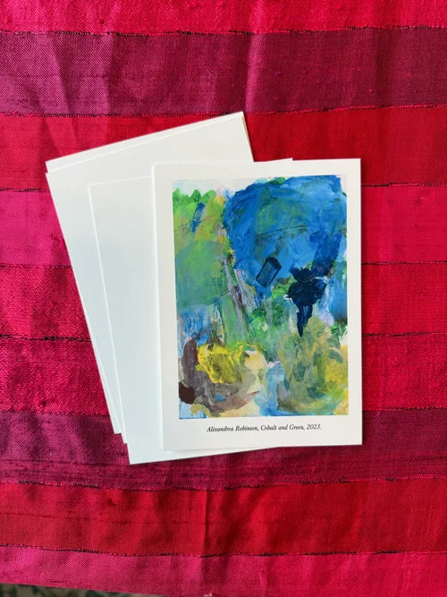 Cobalt & Green Art Postcard