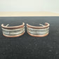 Copper and Silver Hoop Earrings